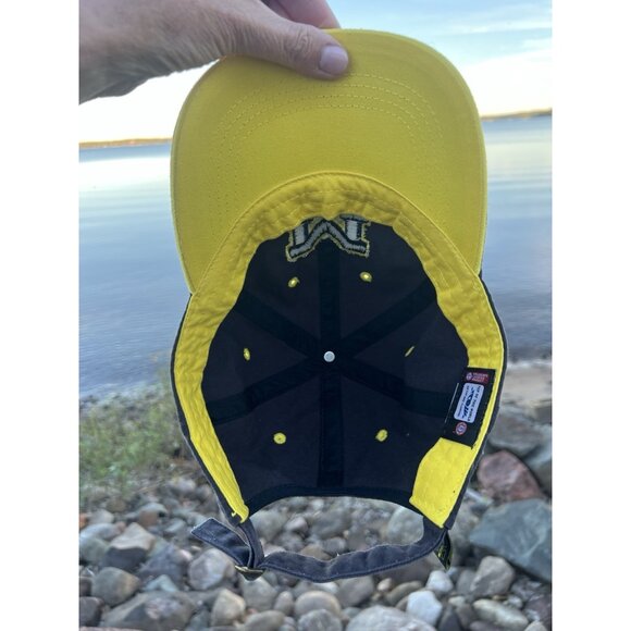 Vintage 90s Top of the World Michigan Wolverines embroidered 3D blue adjustable - Picture 5 of 13